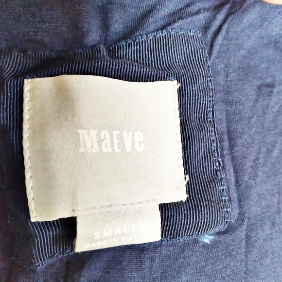 Anthropologie Maeve Blue and White Faux Wrap Dress - Picture 7 of 7